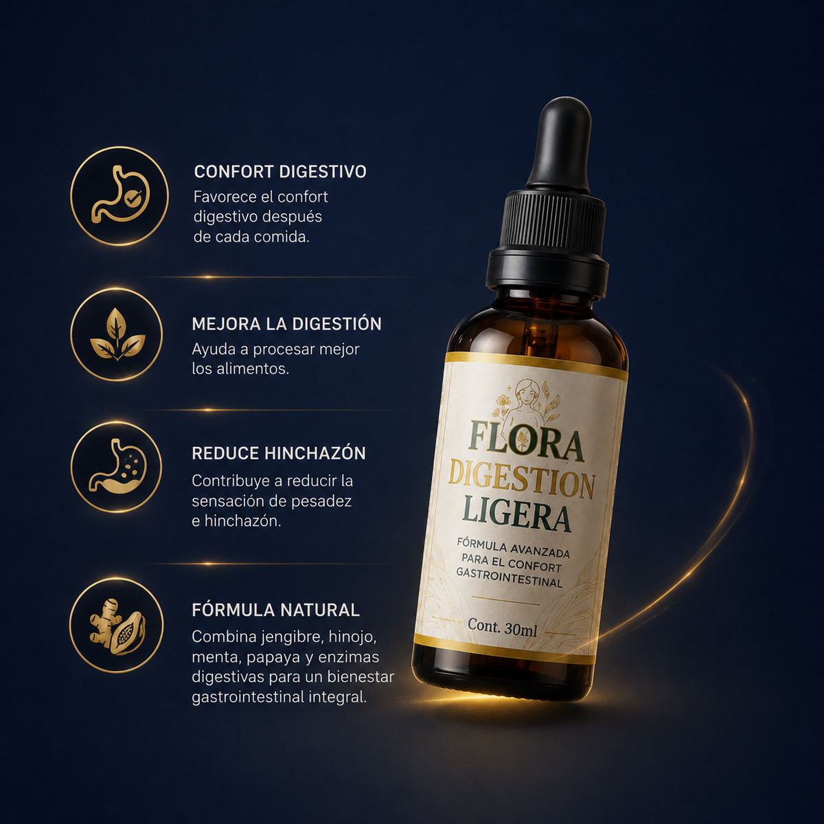 Gotas Flora Digestion Ligera: Digestión ligera, sin pesadez