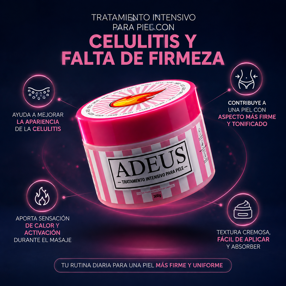 Adeus Anti Estrias Y Manchas: Adiós Celulitis y Piel Flácida: Piel Más Firme